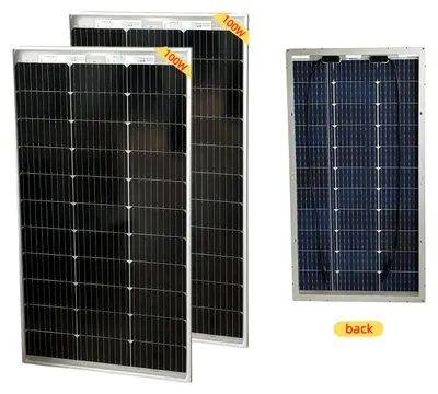 Immagine prodotto di Pannelli solari, tecnologia a doppia faccia, alta efficienza, bifacciali, 100W, confezione da 2