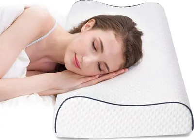 Produktbild von Ergonomisches Memory Foam Nackenstützkissen 60x35cm waschbarer Bezug