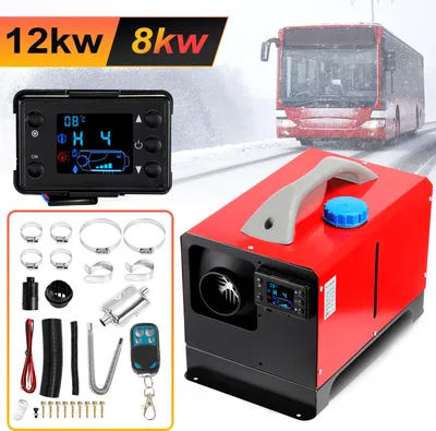 Image de Jopassy Chauffage autonome diesel 8 kW 12 V avec écran LCD et télécommande, Chauffage rapide, pour camping-car, garage, camion