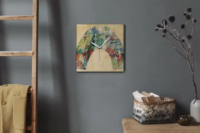 Produktbild von Coloray Hodiny Unikátní 30x30 cm  Tiché hodiny Pro obývací pokoj a kuchyň Nástěnné hodiny Plátno Bílé ručičky hodin - Zvířata