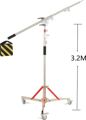 Obrázok produktu pre Stojan na svetlo, konštrukcia z nehrdzavejúcej ocele, predlžovacia tyč, tmavomodrá