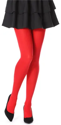 Image de Collants pour femmes Bellivalini en microfibre 100 deniers BLVFI1003 (rouge, taille L).