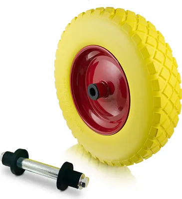 Produktbild von Bituxx PolyurethanSchubkarren Rad 4.80/4 4.00-8 Gelb MS-17202