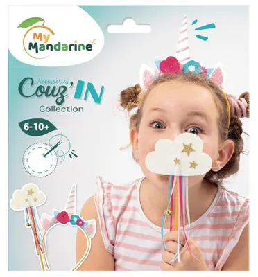 Zdjęcie produktu dla Clairefontaine Akcesoria do uszycia Jednorożec zestaw kreatywny dla dzieci 6-10 lat