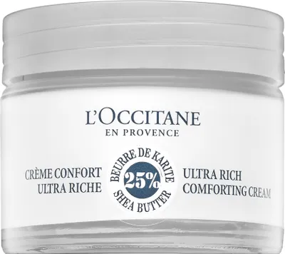 Obrázek produktu pro L'Occitane Shea Butter Ultra Rich Comforting Cream, Ženy, 50 ml, Krém, Suchá pokožka, Hydratující, Dávkovač
