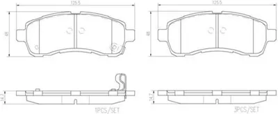 Immagine prodotto di Set di pastiglie freno, freno a disco BREMBO P 49 057
