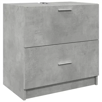 Image de vidaXL Armoire sous lavabo gris béton 59x37x59 cm Bois composite