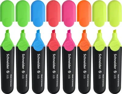 Produktbild von Schneider Textmarker Job sortiert Karton-Etui 8 Stück