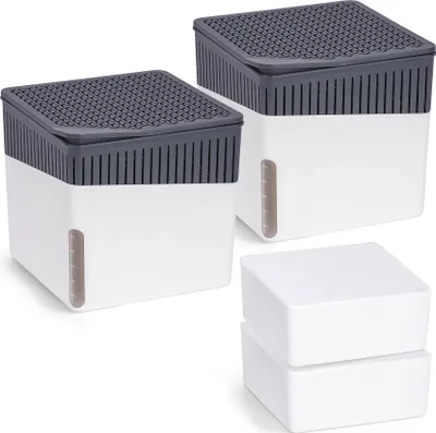 Produktbild von WENKO 2er Set Raumentfeuchter Cube in Weiß 500 g