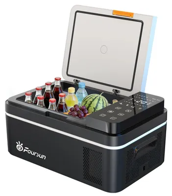 Obrázok produktu pre Prenosná chladnička do auta, s funkciou mrazničky, ovládanie cez Bluetooth, univerzálne možnosti napájania, objem 21 litrov