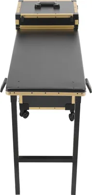 Produktbild von Schminkkoffer - Kosmetiktrolley - 3-lagig Klappbar - Spiegel mit Touch-Licht - Bluetooth-Lautsprecher - Volumen >76 l - Melamin & Aluminium - Gold
