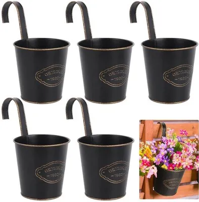 Produktbild von Metallhängepflanzer 10cm, Eisen, für Balkon, Dekoration