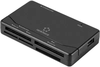 Produktbild von Renkforce RF-PCR-150 Externer Speicherkartenleser USB-A (USB 2.0) Schwarz