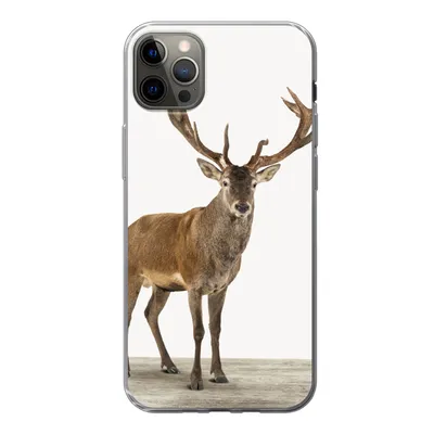 Produktbild von MuchoWow® Handyhülle Schutzhülle Hülle für iPhone 12 Pro Max Hirsche - Tiere - Geweih - Kinder - Mädchen - Jungen Silikon Softcase Handy Hülle - Hartschale