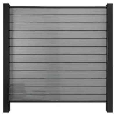 Produktbild von Outgarden Anthrazit 180x180 cm Gartenzaun Sichtschutzzaun, PVC Stecksystem, Witterungsbeständig Pflegeleicht, Nut Feder Montage, Lamellenprofile Inkl Start Endprofil
