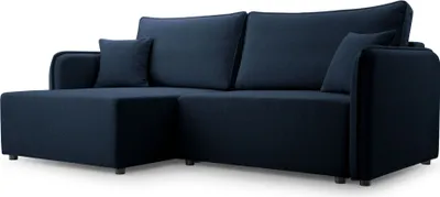 Produktbild von Selsey Kassian - Ecksofa mit Schlaffunktion und Bettkasten, marineblau, links