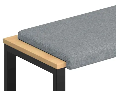 Produktbild von vidaXL Bankkissen Stoff Hellgrau Tiefe 35 cm
