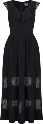 Produktbild von Hell Bunny Langes Kleid Damen Mortem Maxi Dress schwarz M