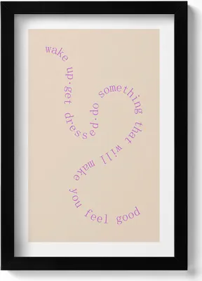 Produktbild von Motivierender inspirierender Satz– Wandbild mit Rahmen – Gerahmtes Bild  – Wanddekoration – 20x30 cm – Schwarz