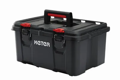 Produktbild von Keter Werkzeugkasten Stack & Roll, Schwarz, 525x345x260 mm