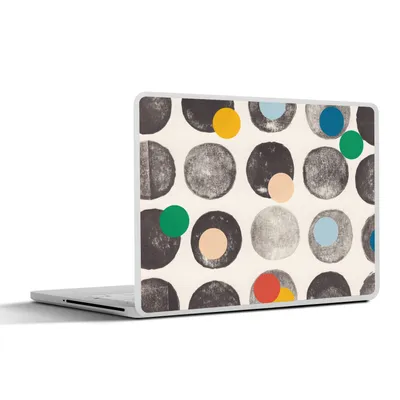 Produktbild von MuchoWow® Laptop Aufkleber Sticker Cover Farben - Abstrakt - Kreise - Pastell 36.5x27.5 cm - Laptop-Sticker