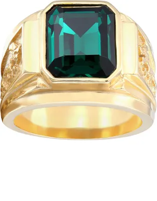 Produktbild von Karisma Männer Gold Edelstahl 316L Männer Ring Drachen - Grüner Stein - RHC4000.gr - 62 (19.7)
