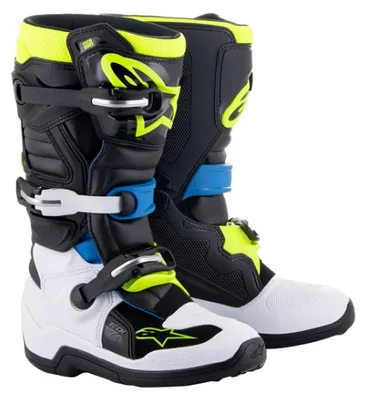Produktbild von Alpinestars Tech 7S Jugend Motocross Stiefel, schwarz/blau/gelb, 40.5