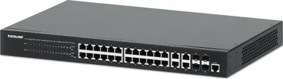 Zdjęcie produktu dla INTELLINET 24-portowy przełącznik Gigbit PoE+ z 4 portami SFP