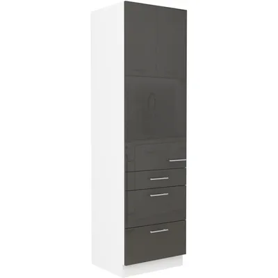 Obrázek produktu pro Potravinová skříňka se šuplíky LAJLA - šířka 60 cm, šedá / bílá
