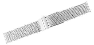 Produktbild von JuwelmaLux Uhrband JL45-10-0117 Milanaise, silberfarben, Faltschließe 18 mm