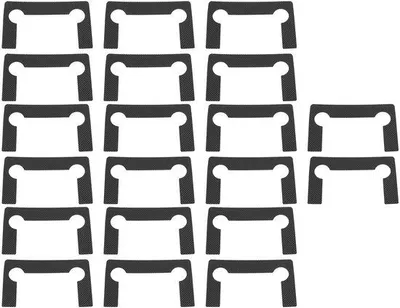 Image de Kit de remplacement de charnière pour porte de douche en caoutchouc - 20 pièces - Joint antidérapant - Dimensions 8,5 x 5 cm - Matériau durable - Montage facile - Joints
