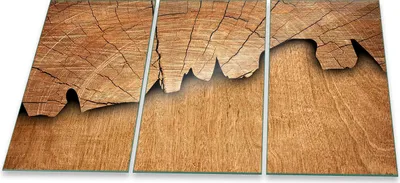Produktbild von Herdabdeckplatte Abdeckung Glaskeramikfeld Abdeckplatte 3-Teilig 90x52 Holz Braun Glas