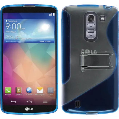 Produktbild von PhoneNatic Case kompatibel mit LG G Pro 2 - blau Silikon Hülle  + 2 Schutzfolien