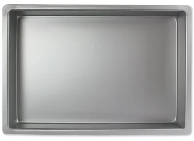 Productafbeelding van Rechthoekige aluminium bakvorm, afmetingen 229 x 330 x 102 mm - zilver