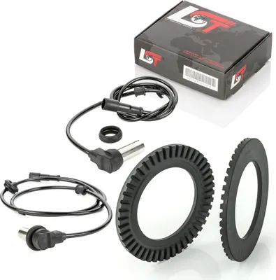Produktbild von 2x ABS-Sensor und ABS-Ring Set Hinterachse 45 Zähne für AUDI 100 A6 C4