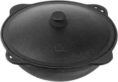 Imagen del producto de Olla holandesa Silecomplaza con tapa de aluminio, 12 litros – Olla holandesa para camping