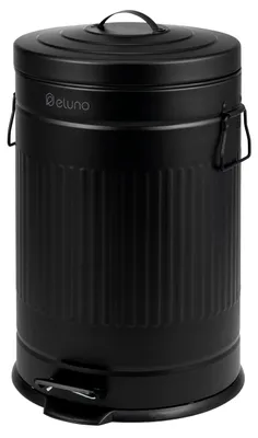 Immagine prodotto di eluno VINTAGE cestino per rifiuti, cestino a pedale, capacità 20 litri in metallo nero