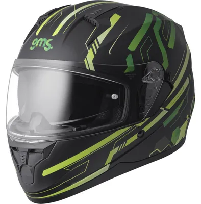 Image de GMS casque intégral Hexago Graphic vert mat S