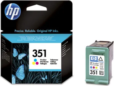 Produktbild von HP 351 Cyan/Magenta/Gelb Original Druckerpatrone, Cyan, Magenta, Gelb, Tinte auf Farbstoffbasis, 1 Stück(e), 170 Seiten