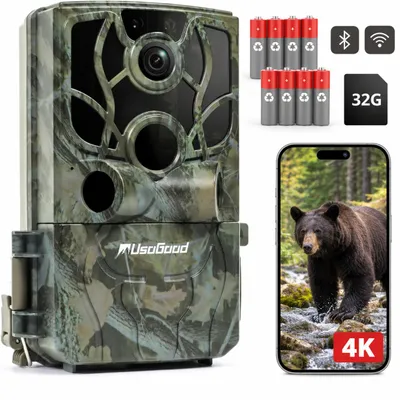 Produktbild von Wildkamera WiFi 4K 48MP mit Handyübertragung APP Nachtsicht und 32GB Speicherkarte