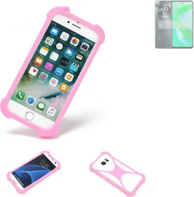 Produktbild von K-S-Trade Handy Hülle kompatibel mit Infinix Smart 8 Pro Schutz Hülle Bumper Silikon Schutz Hülle Cover Case Silikoncase Silikonbumper TPU Softcase