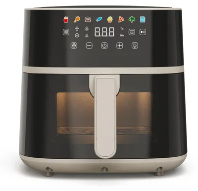 Heißluftfritteuse 6 l, Digitaldisplay, Timer, 80-200 °C, 1700 W