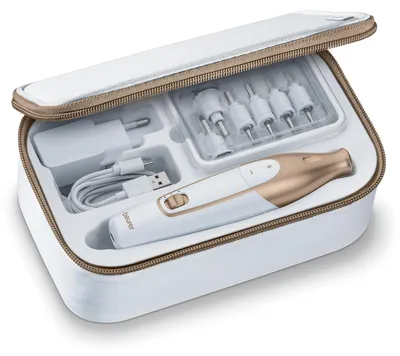 Zdjęcie produktu dla Zestaw do manicure/pedicure, Beurer MP 64 Zestaw do manicure/pedicure, 10 końcówek, 3 poziomy prędkości, światło LED, akumulator litowo-jonowy