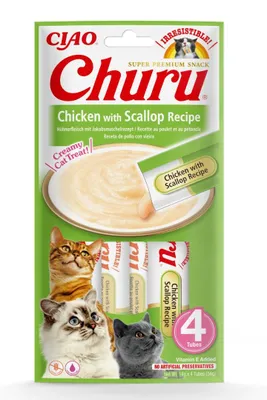 Obrázek produktu pro Churu Cat Chicken with Scallop 4x14g