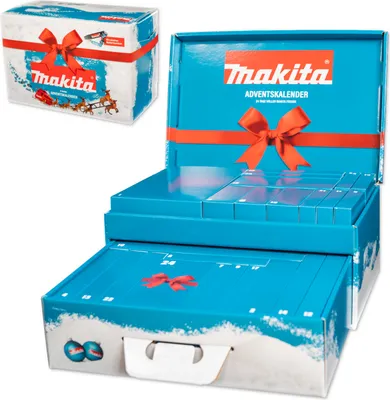 Obrázek produktu pro Makita Adventní kalendář 2025 – Limitovaná edice s exkluzivními nástroji a mini akušroubovákem – P-84800