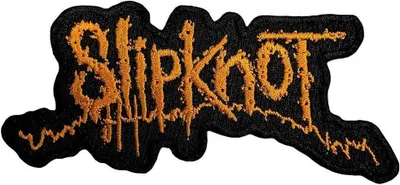 Image de Slipknot - Logo - Ecusson à repasser, tissu tissé RO11850 (taille unique) (Noir/Orange)