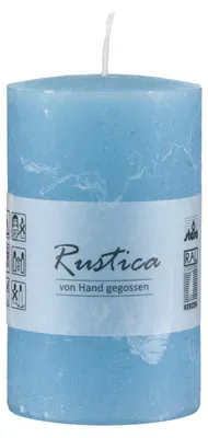 Produktbild von durchgefärbte Rustic Kerzen Ocean Blau 50 x Ø 50 mm, 1 Stück