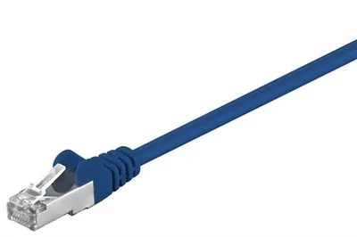 Imagen del producto de Cable de conexión CAT 5e Goobay 50161, F/UTP, azul, 5 metros - Fabricado con una aleación de cobre (CCA)
