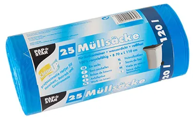 Zdjęcie produktu dla Papstar Müllsäcke HDPE 120L blau