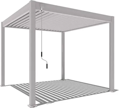 Produktbild von Weide Classic | Pergola Aluminium freistehend | 3 x 3 M | Lamellendach Ivory Sand